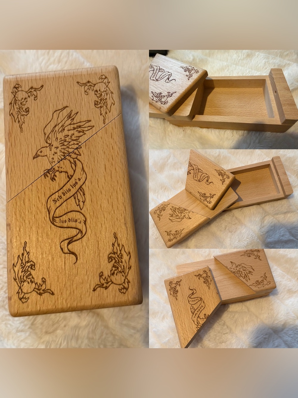 LitJoy & Jay Kristoff Collection Puzzle Storage Box -Natural Wood